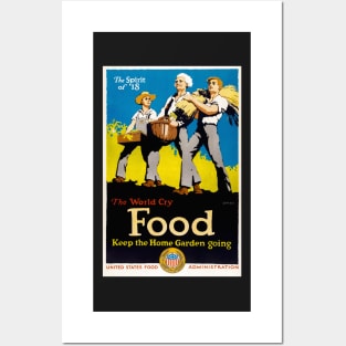 Reprint of US Food Administration Home Garden Growing Propaganda Print - The Spirit of '18 Posters and Art